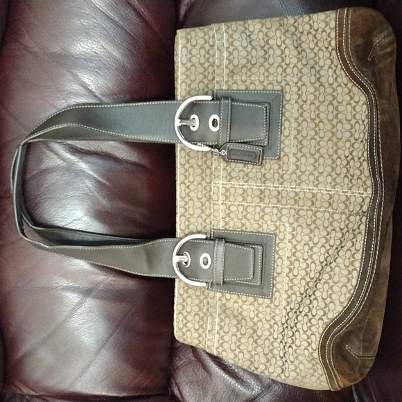 EUC Vintage Suade Micro C Coach - Picture 3 of 16